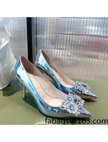 Roger Vivier Crystal Buckle Pumps 8.5cm Silver 2022 35