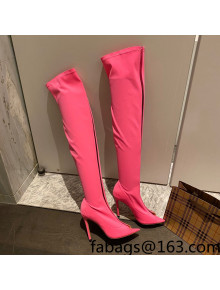 Gianvito Rossi Hiroko Lycra Fabric High Heel Over-knee Boots 10.5 cm Pink 2022