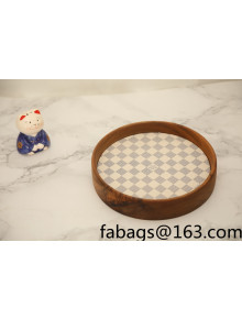 Louis Vuitton Wood and Monogram Azur Canvas Square Tray White/Brown 2022