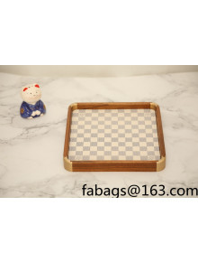 Louis Vuitton Wood and Monogram Azur Canvas Square Tray White/Brown 2022