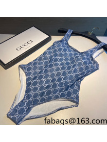 Gucci GG Swimwear Denim Blue 2022 032926