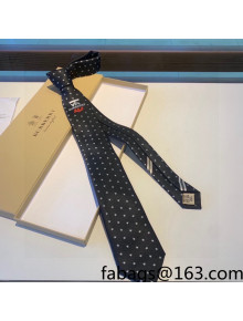 Burberry TB Silk Tie Black 2022 031095