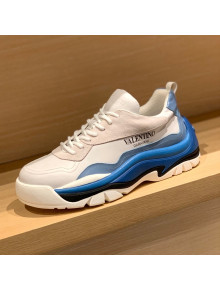 	 Valentino Gumboy Calfskin Sneakers White/Blue 2022 032648