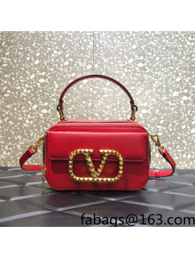 Valentino Alcove Camera Mini Bag in Grainy Calfskin 0058 Red 2022