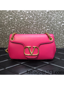 Valentino Stud Sign Nappa Leather Shoulder Bag Pink 2021