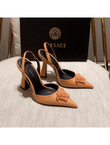 Versace Leather Slingback Pumps 11cm Orange 2022 031925