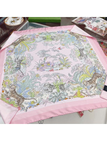 Gucci Silk Sqaure Scarf 90x90cm Pink 2022 28