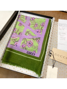 Gucci Cashmere Sqaure Scarf 100x100cm Green 2022 34