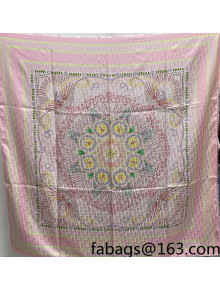 Dior Silk Sqaure Scarf 110x110cm Pink 2022 10