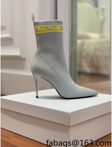 Balmain Knit Ankle Boots Grey/Yellow 2021 120414