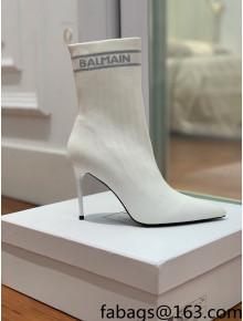 Balmain Knit Ankle Boots White/Grey 2021 120416