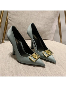 Versace Silk High Heel Pumps 11cm Light Grey 2022 032810