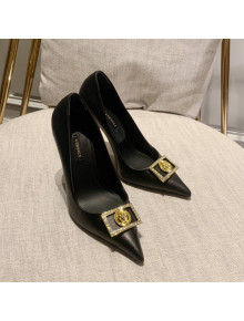 Versace Calfskin High Heel Pumps 11cm Black 2022 032814