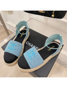 Chanel Open Espadrilles G38737 Blue 2022 