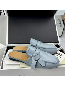 Loewe Gate Calfskin Flat Mules Blue 2022 032864