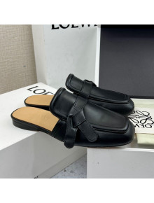 Loewe Gate Calfskin Flat Mules Black 2022 032869