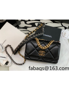 Chanel 19 Lambskin Wallet on Chain WOC AP0957 Black/Matte Silver/Light Gold/Aged Gold 2022  