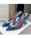 Amina Muaddi TPU Slingback Pumps with Crystal Butterfly 9.5cm Blue 2021 24