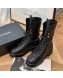 Chanel Lambskin Lace-ups Ankle Boots G37956 Black 2021 