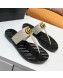 Gucci Chevron Leather Thong Sandal with Double G Light Grey 2022 55