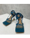 Bottega Veneta Cord Mesh High Heel Sandals 9cm Blue 2022