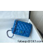 Chanel Lambskin & Rainbow Metal Square Mini Flap Bag A35200 Blue 2021 TOP