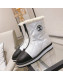 Chanel Down Silk Snow Ankle Boots White 2021 70 