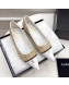 Chanel Tweed & Lambskin Pointed Ballerinas Beige/White 2021 56