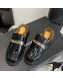 Chanel Patent Leather & Shearling Mules Black 2021 90