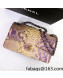 Chanel Pythonskin Embossed Leather Medium Calssic Flap Bag A01112 Purple 2022 01