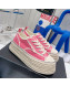 Chanel Canvas Platform Sneakers 5cm Pink 2022 030463