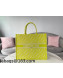 Dior Large Book Tote Bag in Neon Yellow Oblique Embroidery 2021 120212