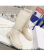 Dior D-Major Calf-High Boots in White Embossed Calfskin 2021 29