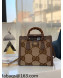 Gucci Diana Jumbo GG Canvas Small Tote Bag ‎660195 Camel Brown 2021 