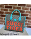 Gucci Tiger Print GG Canvas Small Tote bag ‎659983 Beige/Red/Blue 2022