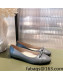 Gucci Leather Bow Ballet Flat Gray 2022 09