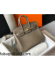 Hermes Birkin 25cm Bag in Crocodile Embossed Calf Leather Grey/Gold 2021 