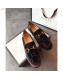 Gucci Horsebit GG Velvet Loafer with Crystals Heel 522698 Brown 2019