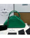 Prada Leather Triangle top Handle Bag 1BB082 Green 2022 