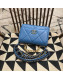 Chanel 19 Quilted Goatskin Wallet on Chain WOC AP0957 Blue 2019