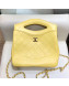 Chanel Lambskin Chanel 31 Mini Shopping Bag AS9196 Yellow 2019