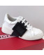 Roger Vivier Viv' Skate Calfskin Buckle Sneakers White/Black 2019