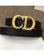 Dior Calfskin Belt 20mm with CD Buckle Black 2019