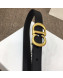 Dior Calfskin Belt 20mm with CD Buckle Black 2019