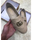 Gucci Leather Espadrille with Double G 551890 Beige 2019