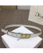 Dior Calfskin Belt 20mm with CD Buckle White 2019