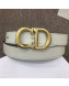 Dior Calfskin Belt 20mm with CD Buckle White 2019