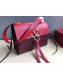 Valentino Large VRing Calfskin Shoulder Bag 0004L Red/Burgundy 2019