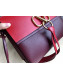 Valentino Large VRing Calfskin Shoulder Bag 0004L Red/Burgundy 2019