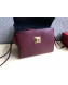 Valentino Large VRing Calfskin Shoulder Bag 0004L Red/Burgundy 2019